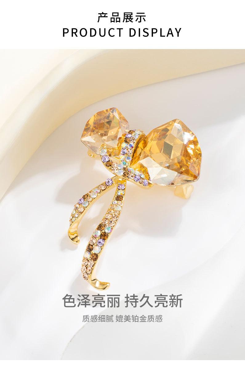 时尚奢华高级感蝴蝶结胸针小众新品丝带胸花高端大气