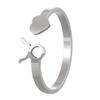 Anillo de doce constelaciones simple de hoja perenne transfronteriza, anillo de cola de amor tridimensional, anillo de apertura ajustable, fábrica de cabello liso