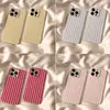 Amazon Más Vendido Color Macarrón Raya Vertical Funda para Teléfono iPhone 17 Capa Única Agujero Grande Cubierta Protectora al por Mayor