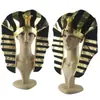Sombrero de Rendimiento de Mesa Sombrero del Faraón Dorado Sombrero de Cabeza de Cobra Tocado de Cabeza de Serpiente Dorada del Faraón Egipcio Sombrero de Príncipe Egipcio