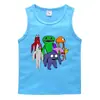 Colete de verão 2023 para crianças estilo coreano algodão casual base camisa suor absorvente açúcar guo frutas esportes meninos sem mangas undershirt
