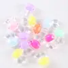 Cuentas transparentes con cuentas de colores en el interior, color mixto, cabeza de conejo, flor de rosa, acrílico, cuentas sueltas, cuentas medianas, accesorios para manualidades, abalorios para pulseras