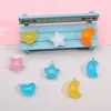 Color Caramelo Color Gelatina Transparente Corazón de Cinco Puntas Estrella de Cinco Puntas Luna Colgante DIY Accesorios Lindos Accesorios para Llaveros de Paisajismo