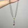 Collar Colgante de Flor de Cerámica con Diseño de Nicho, Estilo Dulce y Fresco de Celebridad de Internet, Gargantilla Vintage Cadena para Clavícula para Mujeres