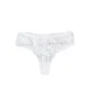 Tanga Sexy de Encaje Transparente para Mujer de Comercio Exterior, Lindo y Fresco Floral de Cintura Baja con Refuerzo de Algodón Sin Costuras