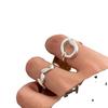 Nuevo Anillo Estilo Coreano Hoja de Olivo para Mujer, Anillo Abierto en Forma de Corazón C-Shaped Retro de Moda, Anillo para Dedo Índice Hip-Hop, Moderno