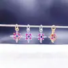Relleno de Oro de 14K Color Duradero Diamante Estrella Mariposa Completamente Diamantada Zirconia Cúbica Colgante Pulsera Versátil Joyería Colección de Colgantes