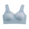 Sujetador Camisola de Copa Completa Inalámbrico de Seda Helada Transpirable para Mujer Sin Costuras con Espalda en U
