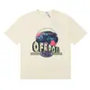 Camiseta de Manga Corta de Alta Calidad Rhude Diamante Color Sólido Estampado de Letras para Hombre y Mujer, Nueva de Verano 2024