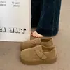 Sapatos Birkenstock de couro macio, com sola grossa e cobertura total, para mulheres, novo modelo outono 2026, mocassins slip-on que aumentam a altura, com solas macias