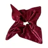 Pañuelo Cuadrado Vintage de Alta Gama con Pedrería y Scrunchie de Satín para Mujer, Elegante Goma para el Cabello, Accesorio Grande para el Cabello