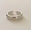 Anillo de Plata de Ley S925 para Mujer, Estilo de Nicho de Gama Alta, No se Desvanece, Anillo de Dedo Versátil Estilo Ins, Joyería Coreana de Estilo Abierto