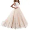 [Venta de Liquidación Sin Costo] Vestido de Princesa Acolchado Mediano y Grande para Niña con Falda de Tul - Fuente de Suministro Transfronteriza