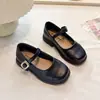 Zapatos de Charol Mary Jane Retro para Niñas 2026 Primavera/Otoño Nuevo Estilo Británico Suela Suave de Moda Versátiles Estudiante Zapatos Simples de una Sola Pieza