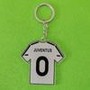 Producción y suministro de llavero de acrílico con colgante de camiseta de fútbol, placa de matrícula colgante, soporte de tarjeta de camiseta de estrella personalizado