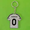 Chaveiro Personalizado de Acrílico com Camisa de Jogo Tendência Masculina Impressão Dupla Pingente de Futebol Placa de Número Mini Pingente Atacado