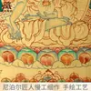 Pintura colgante Thangka "estatua de Buda farmacéutico" pintada a mano Nepal tarjeta dorada pintada a mano Tíbet pintura decorativa para la entrada de la sala de estar