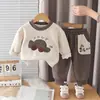 Traje para Niños Ropa de Otoño 2026 Nuevo Estilo Bebé Niño Otoño Dibujos Animados Cochecito Set de Dos Piezas Ropa Sudadera para Bebé Pantalones