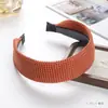 Faixa de Cabeça de Lã Tricotada Outono e Inverno Versão Larga Coque de Cabelo Acessório de Cabeça Cor Lisa Fivela de Cabeça de Alta Qualidade Grampo de Cabelo Faixa de Cabeça Estilo Coreano