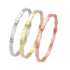 Pulsera de Acero de Titanio de Alta Calidad para Niña Joyería de Nicho Lujo Ligero Todo Fósforo Resistente al Color Acero Inoxidable para Baño Bambú