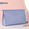 Nova bolsa de maquiagem em couro PU com padrão cruzado, bolsa de higiene pessoal à prova d'água, nécessaire multifuncional portátil para armazenamento de skincare