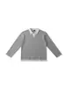 Camisa Polo de Moda para Hombre Otoño e Invierno, Camiseta Casual Holgada de Manga Larga Estilo Retro Americano de Dos Piezas Falsas, Sudadera de Punto con Cuello Chal