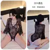 Long Night Lingerie Sexy Macacão Sexy Transparente Estilo Pura Luxúria Manga Sino Renda Vazada Pijama para Mulheres 2074