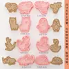 Mini Moldes para Galletas de Dibujos Animados Sanrio Hogareños Moldes de Sandía Estéreo 3D Corte a Presión Horneado de Fondant Hecho a Mano