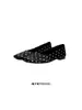 Sapatilhas Femininas 2026 Primavera Novo Estilo Boca Rasa Versão Coreana Slip-On Bico Quadrado Versátil Sapato Rasteiro de Bolinhas