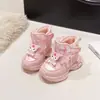 Botas de Nieve Kuromi para Niñas Invierno Nueva Llegada Más Terciopelo Princesa Infantil Algodón Grande Impermeables Antideslizantes Zapatos de Algodón para Niñas del Noreste
