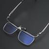 11488 Gafas de Lectura Gafas para Miopía Montura de Gafas Tapa abatible Montura Pura de Titanio Gafas abatibles para Rostro Grande de Negocio Anti-Luz Azul para Hombre