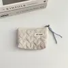 Monedero de Algodón Acolchado con Forma de Corazón Estilo Coreano Bolsa Portátil para Servilletas Sanitarias y Cosméticos Bolsa Mini Mini Linda para Labiales