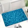 Tapete de Chão para Banheiro com Padrão Onda de Verão Terra de Diatomáceas Absorção de Água Tapete Antiderrapante Decoração de Banheiro Doméstico Tapete para Pés