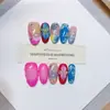 Nai Zi Uñas Portátiles Hechas Completamente a Mano Modelo Nuevo Otoño/Invierno B310 Completamente Pintadas a Mano Talladas Estilo Francés Elegante Pegatinas para Uñas de Comercio Exterior