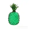 Artesanías de cristal adornos de escritorio adornos de fruta de piña amarillo verde muebles de fruta fabricantes al por mayor