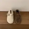 Zapatos para Mujer Otoño e Invierno Estilo Birkenstock con Aumento Interno de Altura de 5 cm, Suela Gruesa, Forrados de Lana de Cordero, Totalmente Cerrados, Zapatos Cálidos de Algodón