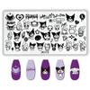 Dibujo Animado Kt Cat Arte de Uñas Impresión Plantilla de Arte de Uñas para Principiantes Anime Mickey Mouse Sello Impresión Placa de Acero