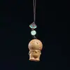 Pau-rosa Sândalo Sândalo Verde Doraemon Esculpido Corrente de Celular Pingente de Decoração para Mochila DIY