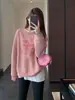 Sudadera Pullover Cómoda para Mujer con Bordado Pesado de Satén tipo Sándwich, Estilo Juvenil y Rejuvenecedor. Nuevo Estilo Otoño e Invierno 25 G100513