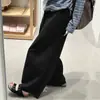 Pantalones Casuales Petite Americanos de Moda Cintura Alta Sueltos Chic Cortos Tipo Globo Sensación Relajada Pantalones de Pierna Ancha Curvos ins