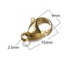Venta Caliente Transfronteriza Cierre de Langosta de Acero Inoxidable Color Dorado al Vacío 18K Conservación del Color Hebilla de Conexión de 9~15mm Accesorios para Joyería DIY