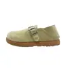 Zapatos Birkenstock totalmente cerrados gamuza planos zapatos cómodos suela blanda fábrica zapatos de mujer punta redonda otoño e invierno zapatos de mujer zapatos casual versátiles