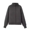 Ropa de Mujer Estilo Europeo Otoño Nueva Llegada Moda Suéter Cardigan de Punto Plano de Cuello Alto de un Solo Botón con Mangas Murciélago