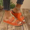 Sandálias de praia femininas com solas grossas, bico aberto, estilo romano casual de verão, sandálias versáteis novo modelo europeu e americano para mulheres 2025