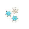 Liga de Metal Brincos Pingente Flor de Seis Pétalas Pulseira DIY Brincos Chaveiro Suporte de Flor Pingente Ornamento Pendurado Acessórios