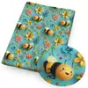 Tecido de algodão estampado com padrão de animal abelha patchwork DIY feito à mão tecido para roupas de pet toalha de mesa 1Yc53070