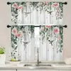 Cortinas Florales Románticas de Primavera Nuevas de Temu Transfronterizas Cortinas Blackout para el Hogar Cortinas para Decoración de Dormitorio Casa de Alquiler con Barra