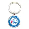 Logo de Equipo NBA Lakers Warriors 76ers Gema del Tiempo Llavero de Aleación Colgante para Llave de Bolsa Coche