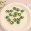 Venda Direta de Fábrica Alta Retenção de Cor Gota de Óleo Lótus Calcedônia Fivela de Segurança Pingente de Liga Acessório Hanfu Cheongsam Peças de Pulseira