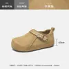 Mules de Pelúcia Femininas Augusden 2026 Novo Inverno Sola Grossa Totalmente Forradas Botas de Neve de Pelúcia Sapatos de Algodão Batata Pequena